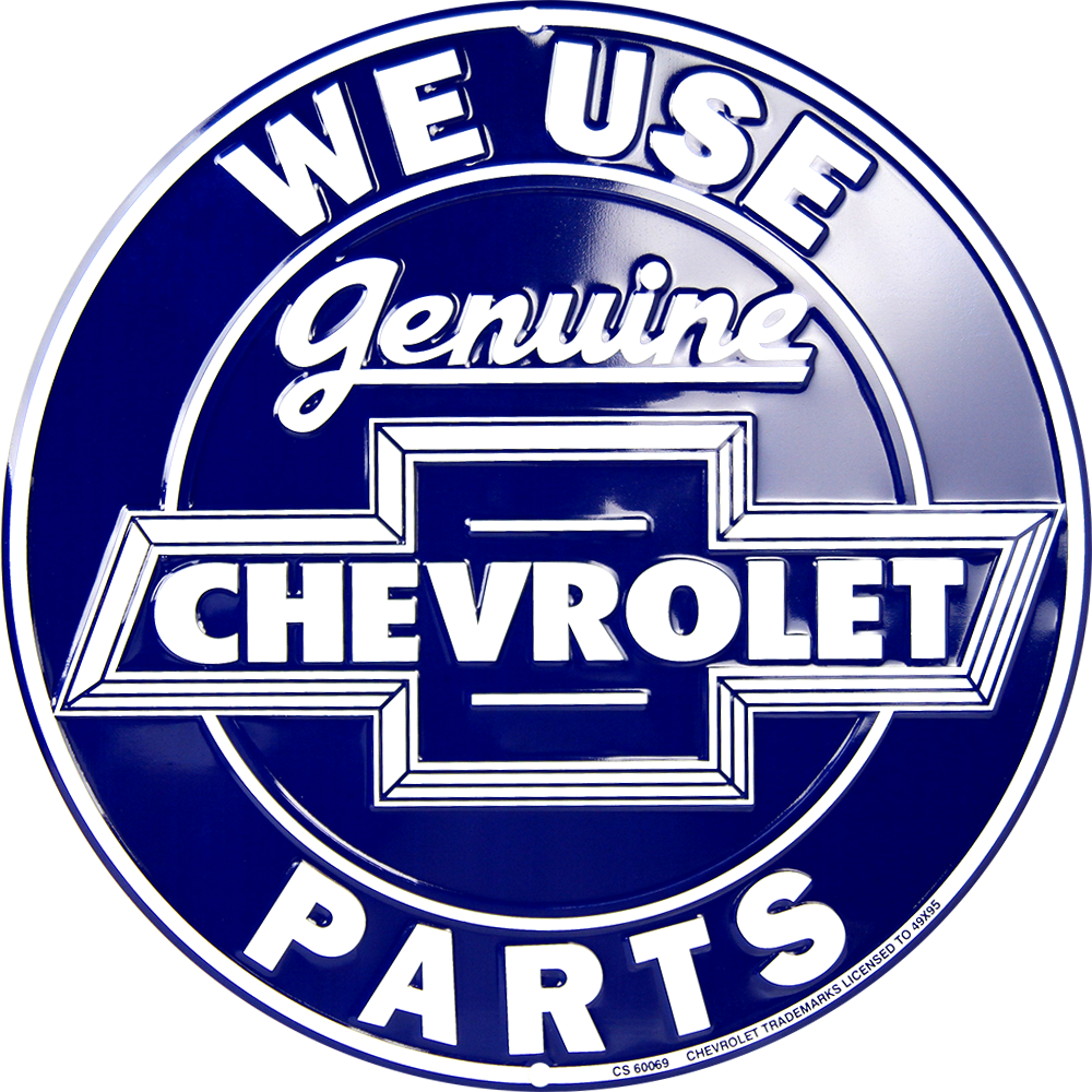 Metal Sign - Genuine Chevrolet Parts Circle