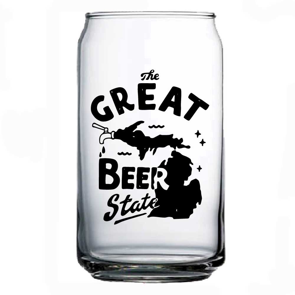 Can Glass - The Great Beer State Michigan