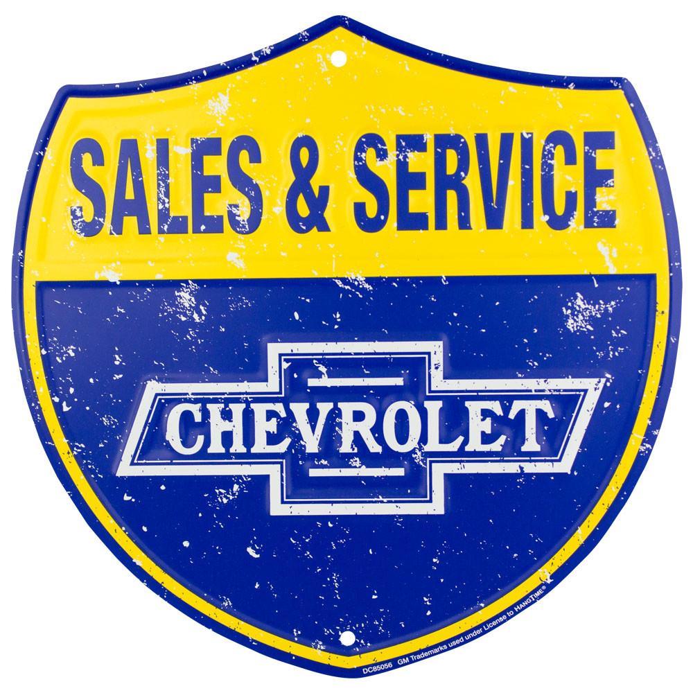 Metal Sign - Chevrolet Sales & Service Shield