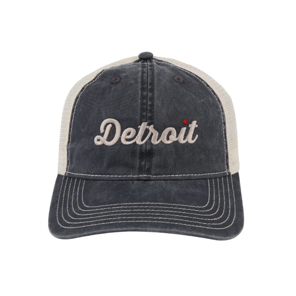 Hat - Detroit Heart Low Profile Trucker - Settl Blue/Khaki