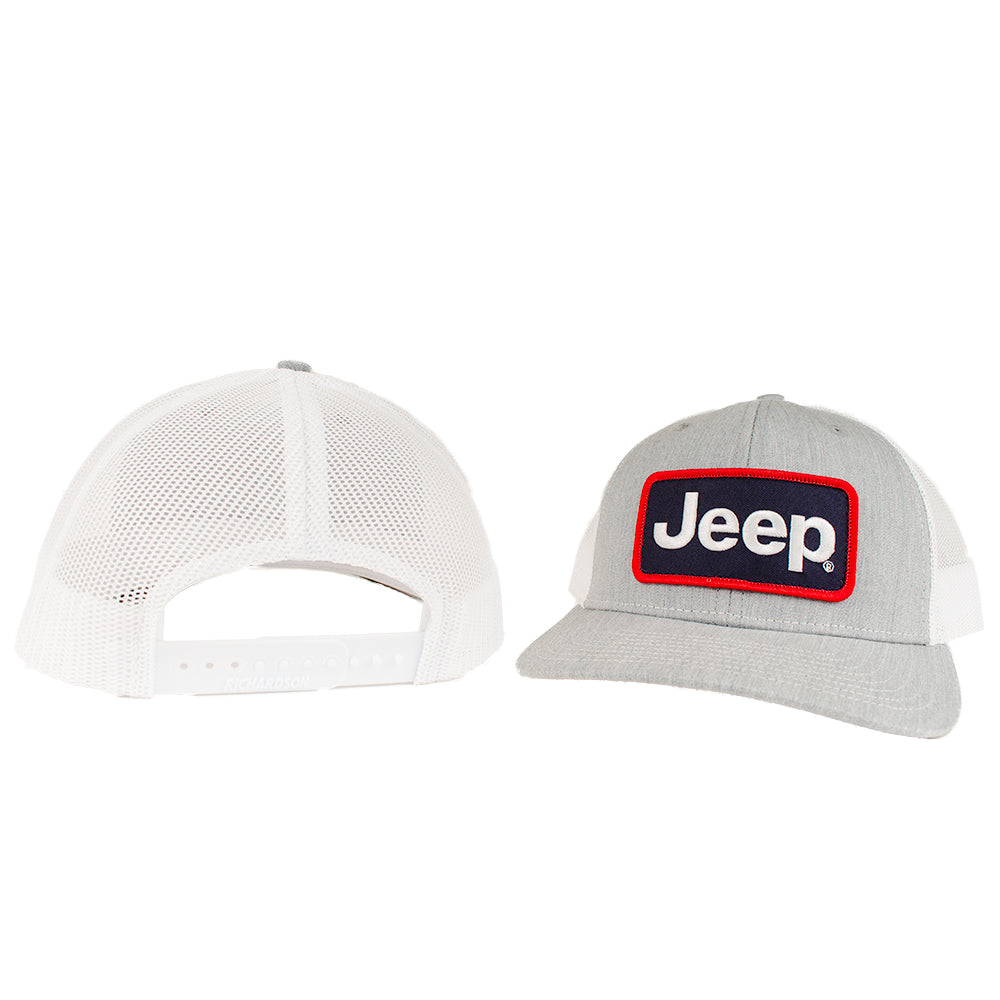 Hat - Jeep Patch Hat - Heather Grey/White
