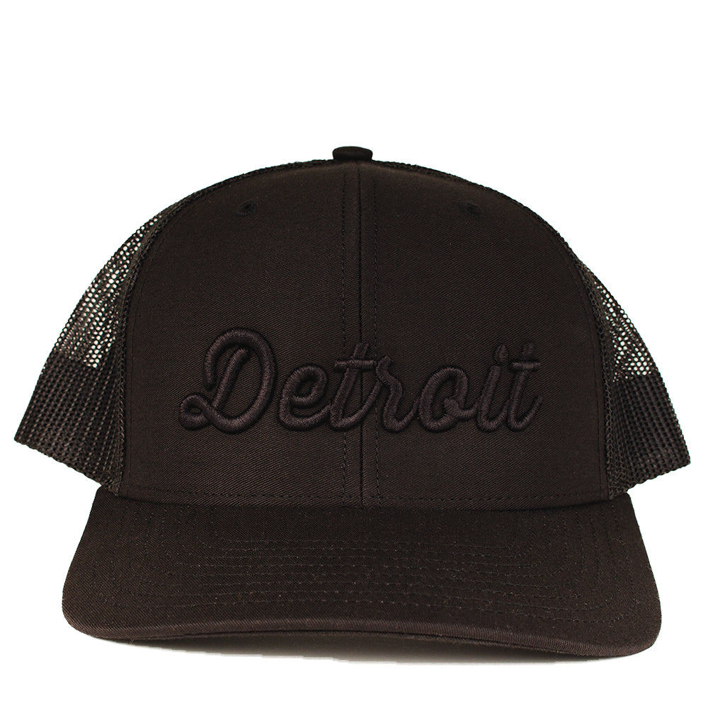 Hat - Detroit Thirsty Blackout Snapback