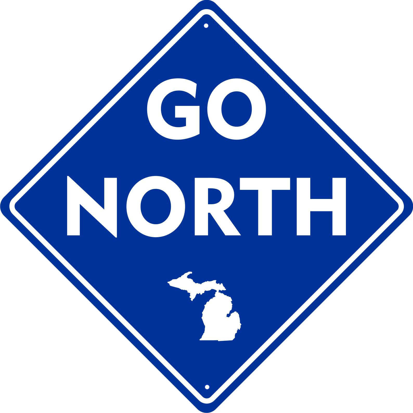 Sign - Michigan Go North-Sign-Detroit Shirt Company