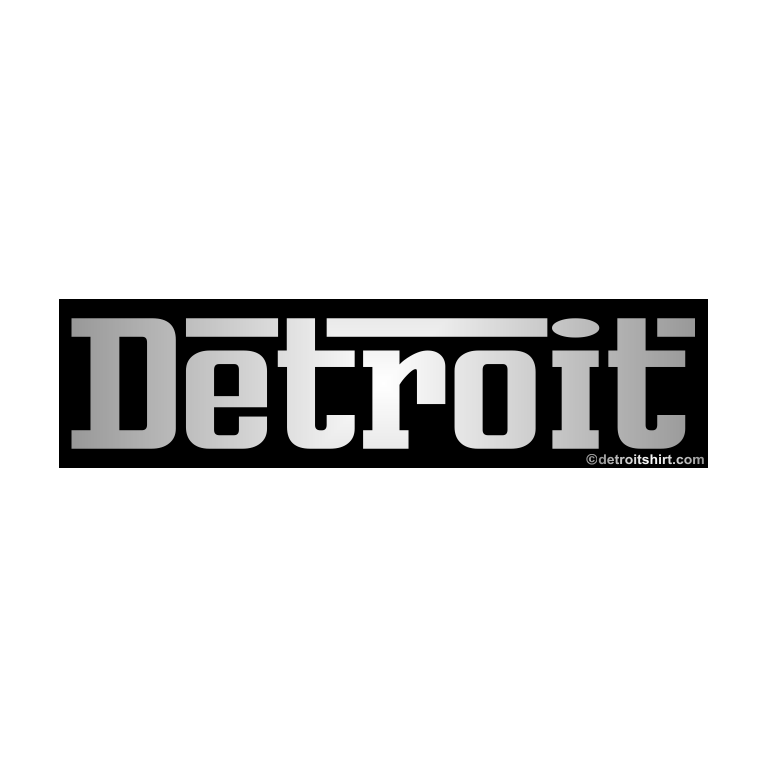 Sticker - Detroit Grigio Chrome