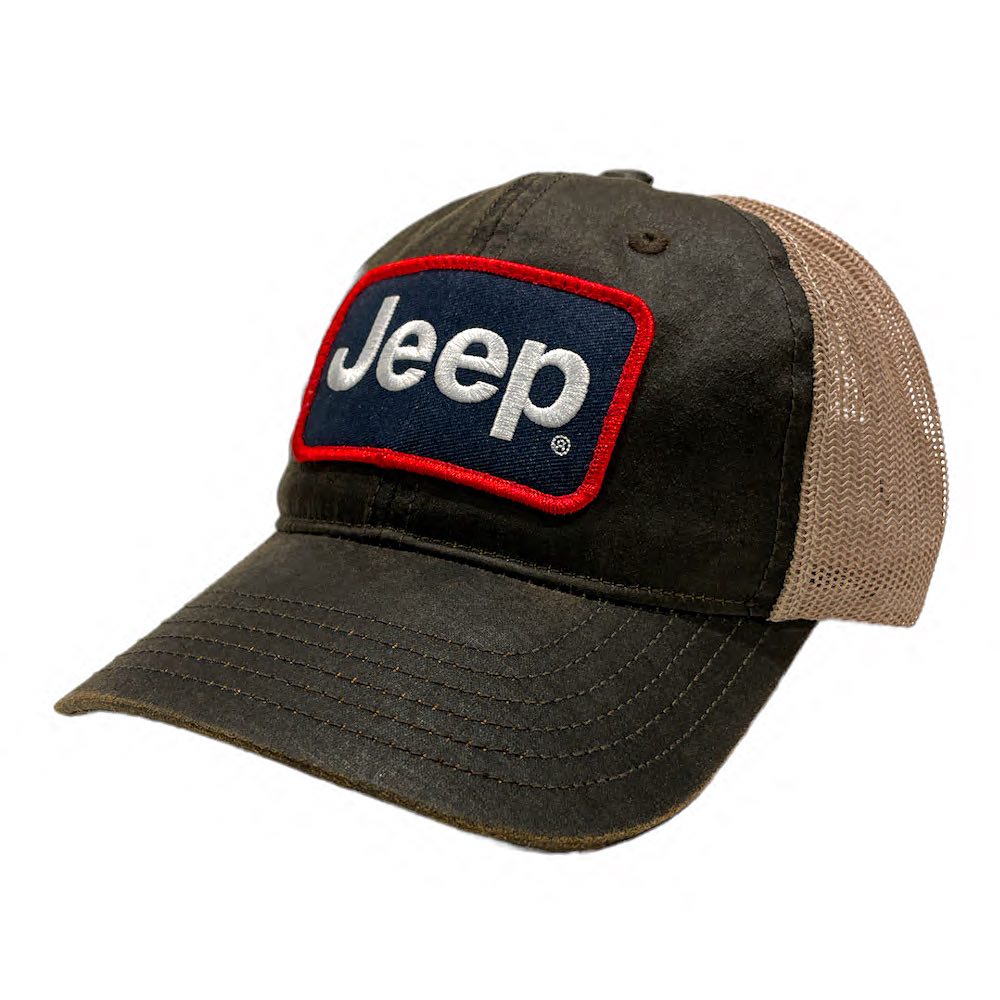 Hat - Jeep Coated Chino Twill Patch - Brown/Khaki