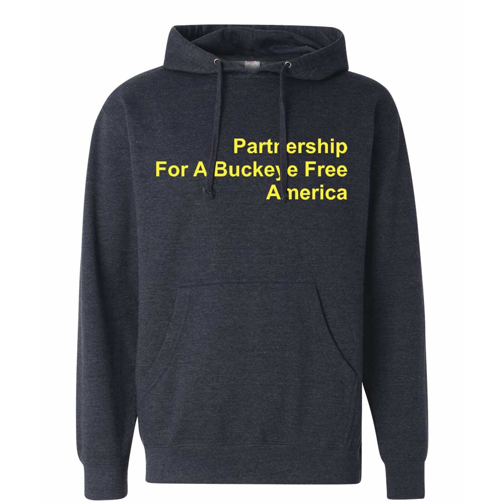 Partnership For A Buckeye Free America Hoodie Sweatshirt - Heather Navy