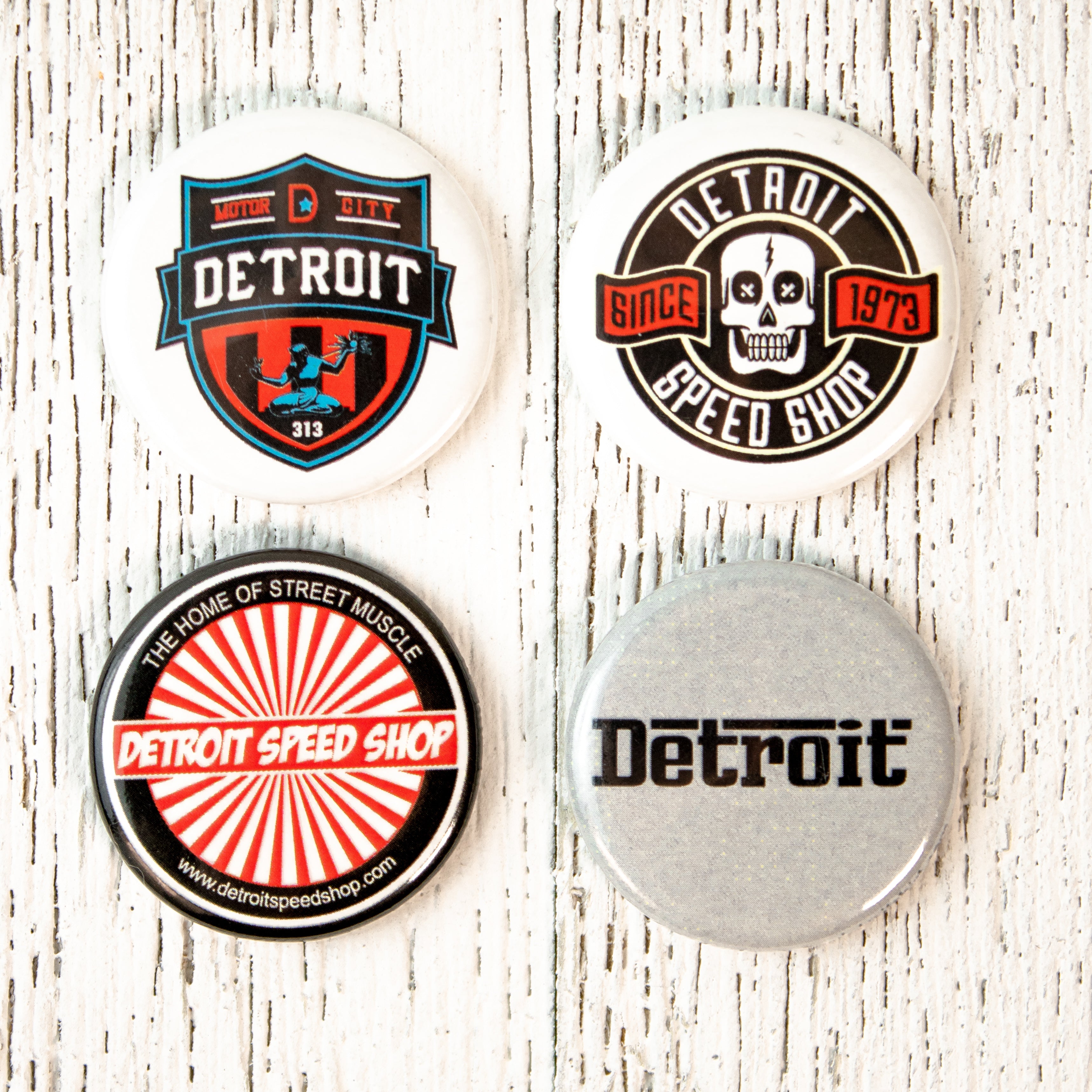 Detroit Garage - 4 button pack