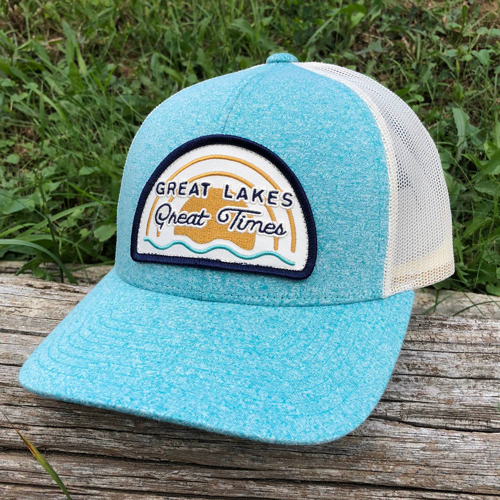 Hat - Michigan Great Lakes Great Times Snapback - H. Green Teal/Birch