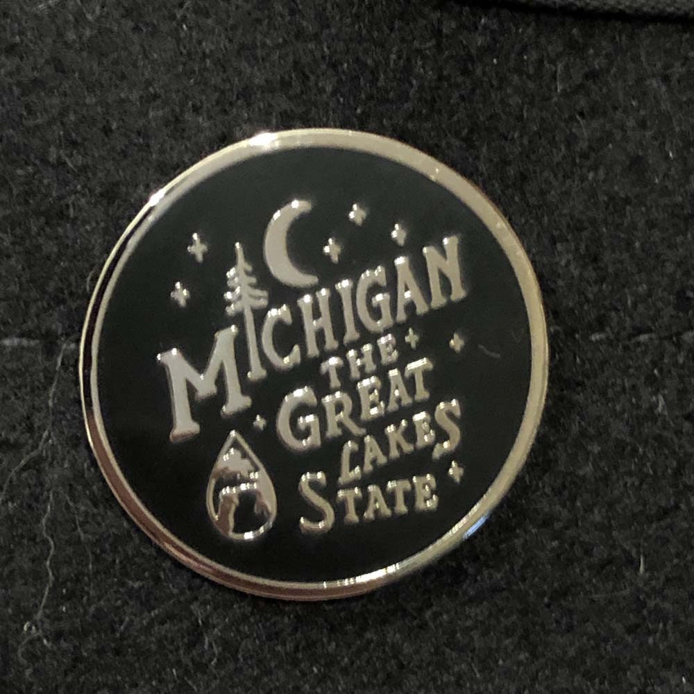 Enamel Pin - Michigan Vintage Font