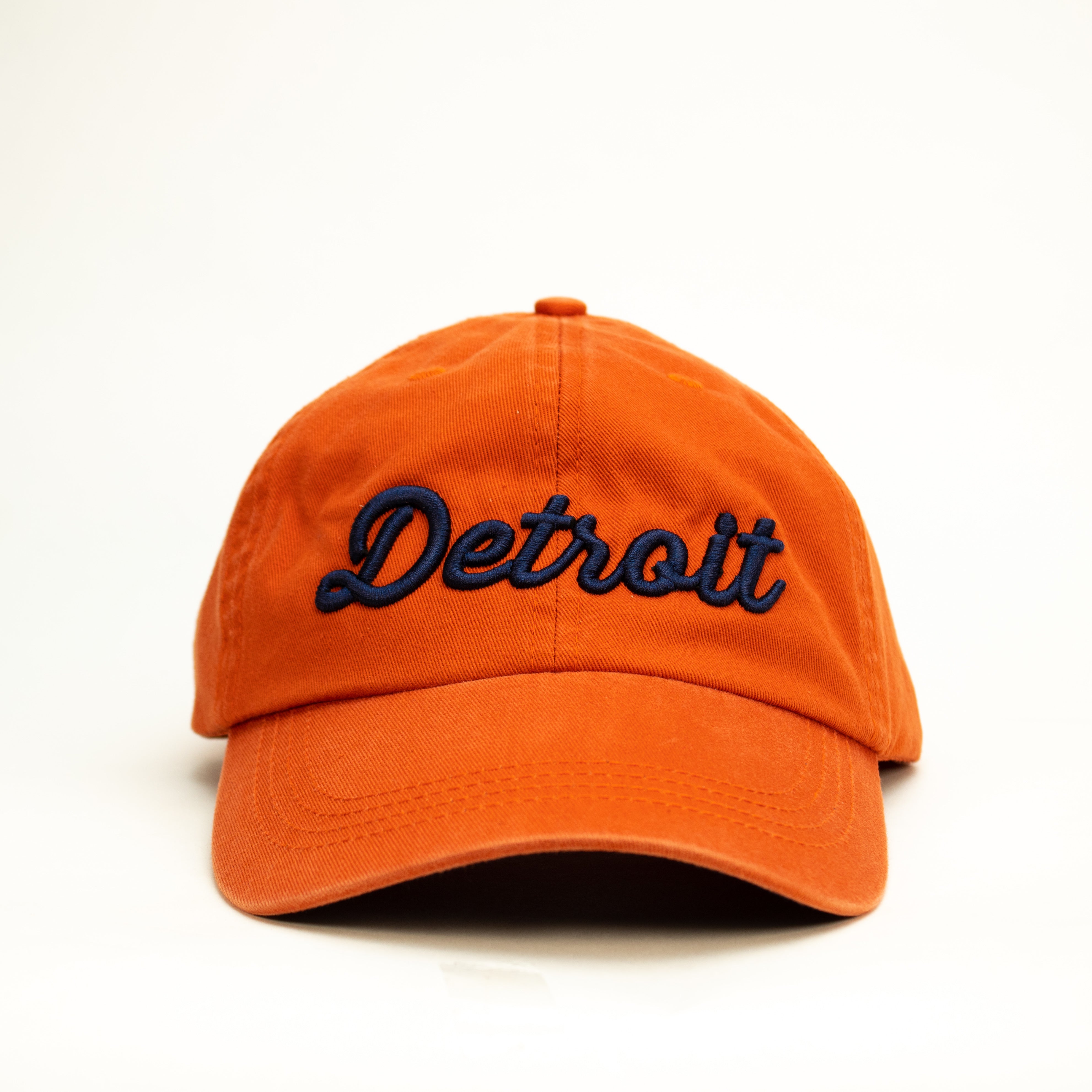 Hat - Orange Detroit Script Unstructured