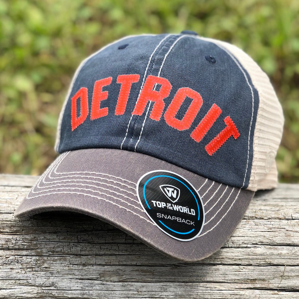 Hat - Detroit Bend Twill (Navy / Bone / Orange)