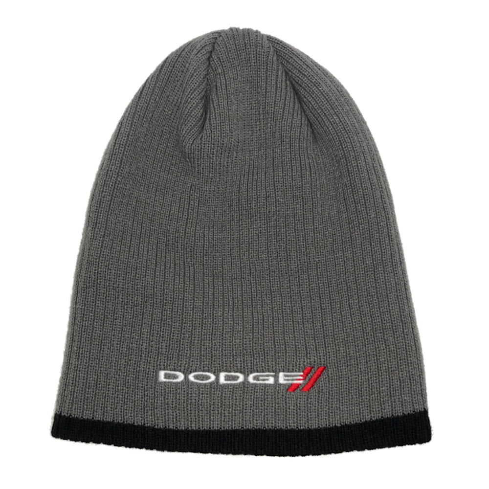 Hat - Dodge Knit Beanie - Black/Grey