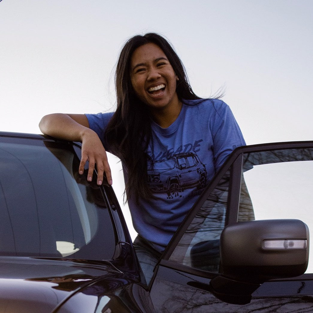 Mens Jeep® Renegade - LDD Series - Triblend Lake Blue T-Shirt