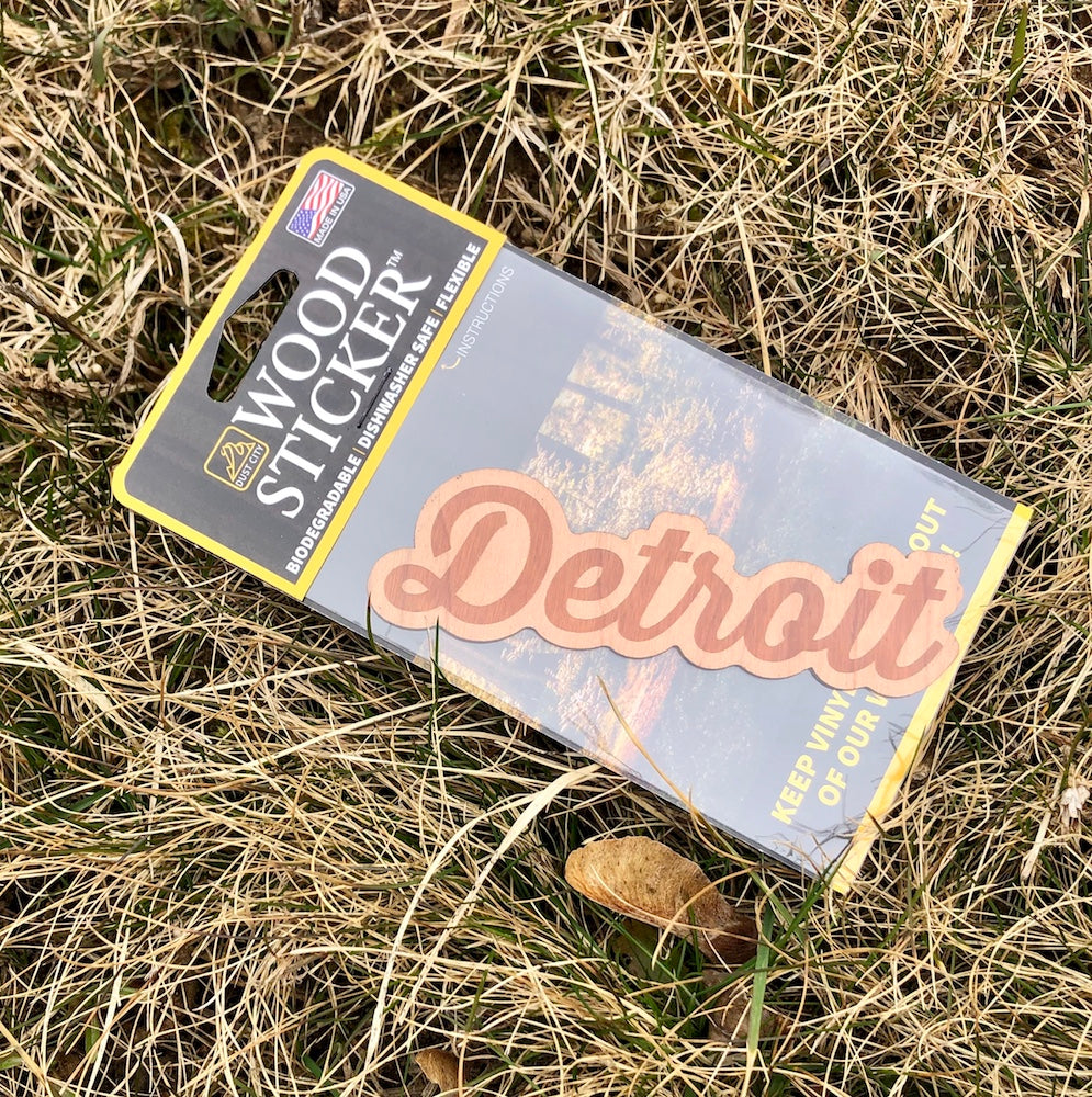 Wood Decal - Detroit Script