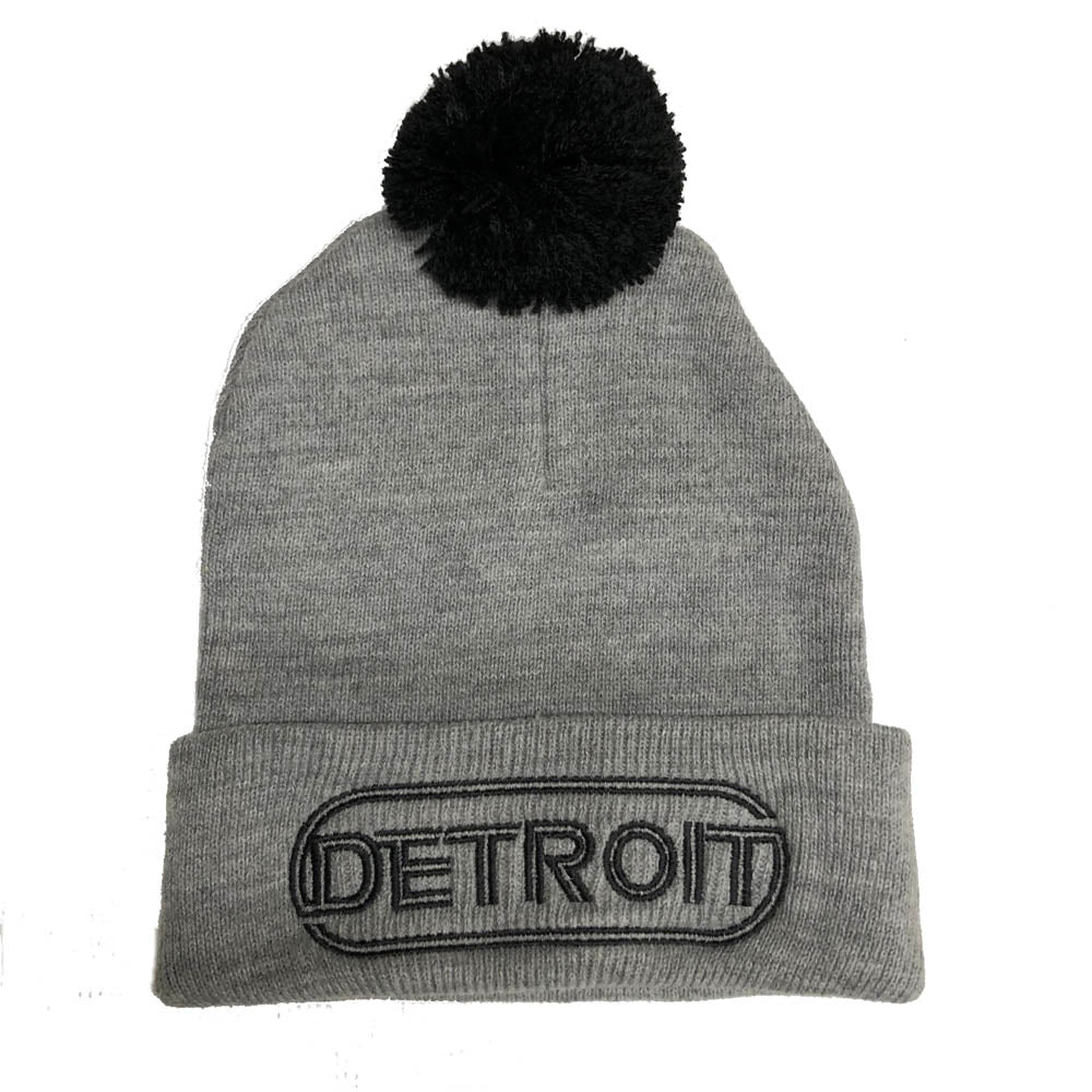 Hat - Detroit Wrap Flip Knit - Grey