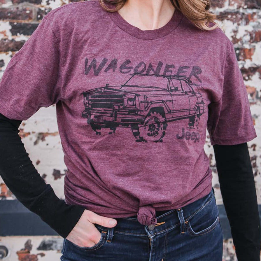 Mens Jeep® Wagoneer - LDD Series - Triblend Burgundy T-Shirt