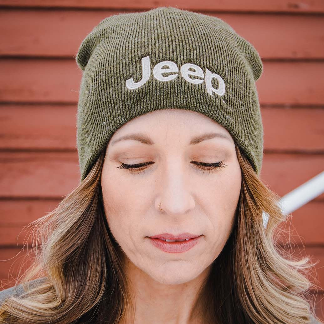 Hat - Jeep Knit Beanie- Olive