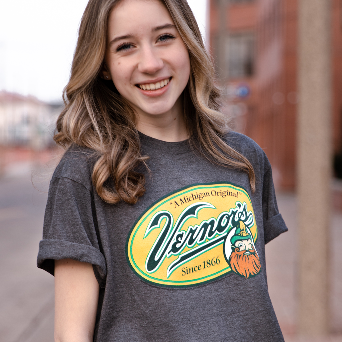 Mens Vernor's "A Michigan Original" T-shirt (Heather Black)