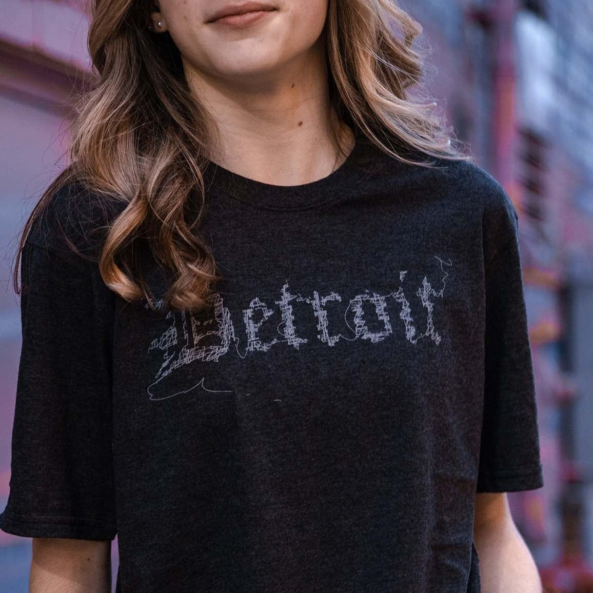 Mens Detroit Threadz T-shirt (Heather Black)
