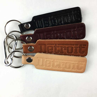 Keychain - Detroit Grigio leather-Keychain-Detroit Shirt Company
