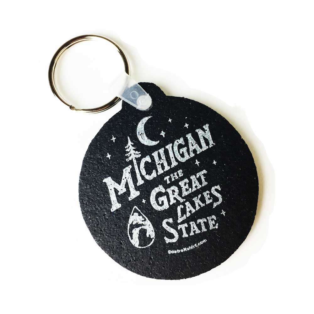 Keychain - MI Vintage Font recycled tire