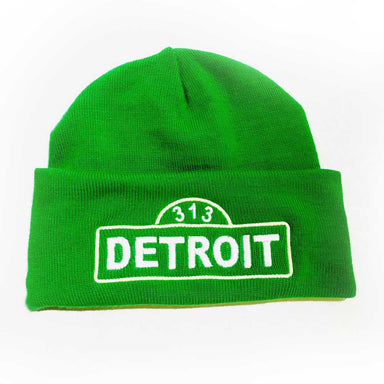 Hat - Detroit Street Sign Flip Knit-Hats-Detroit Shirt Company