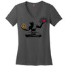Ladies Relaxed V - neck Peace Love Detroit T-shirt - Charcoal Grey - Detroit Shirt CompanyDetroit Shirt CompanyT-Shirts (Apparel)