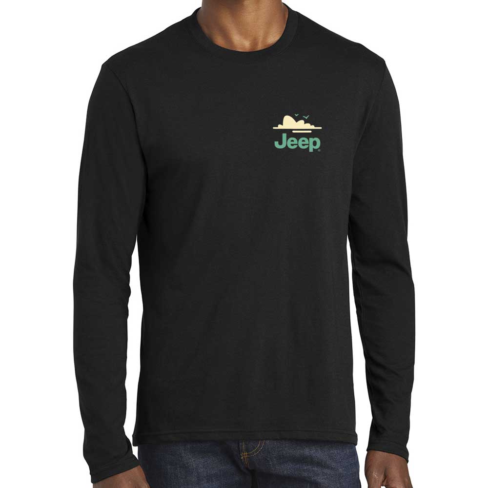 Mens Long Sleeve Jeep® Dunes T-Shirt - Black