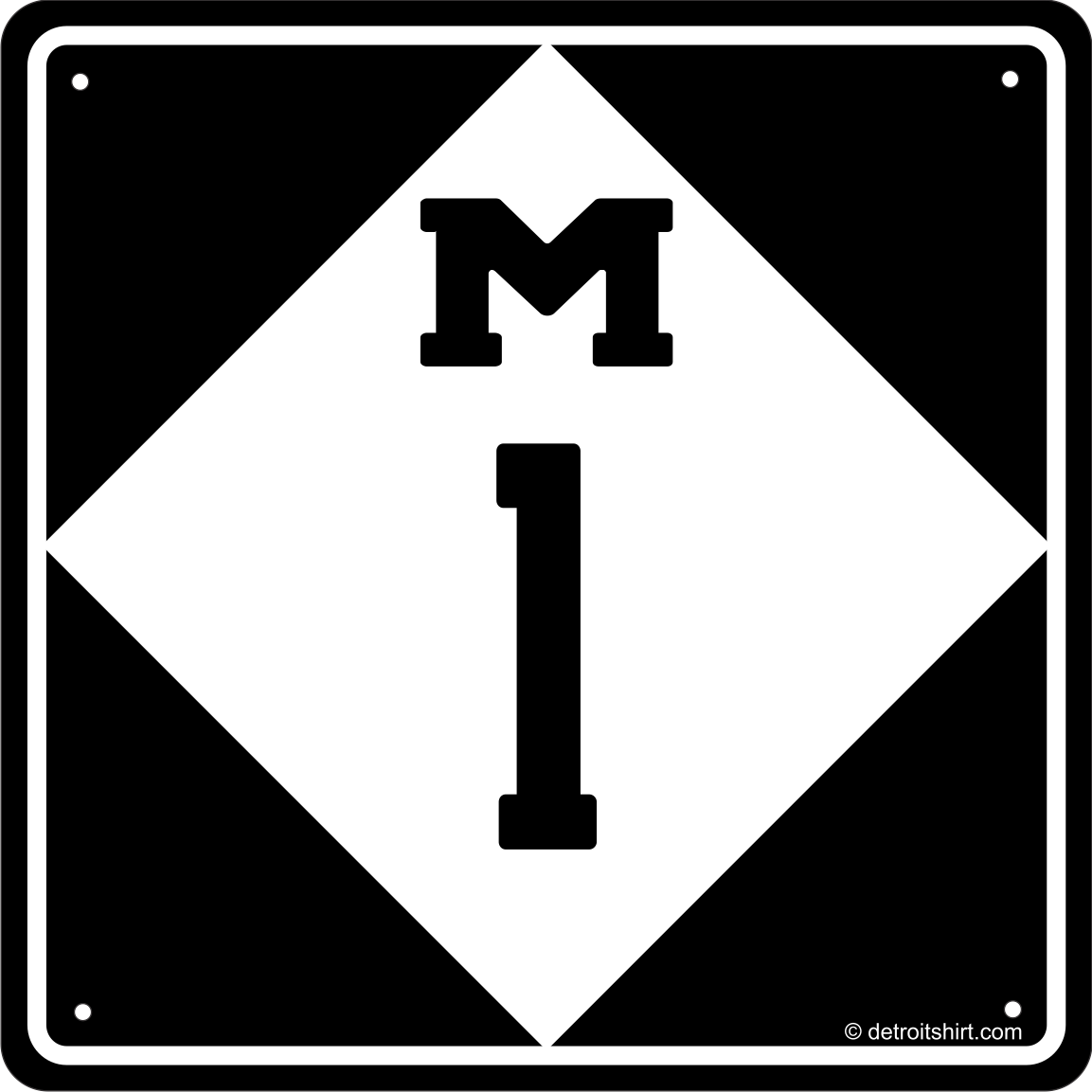 Sign - M1 woodward-Sign-Detroit Shirt Company