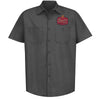 Mens Stroh's Beer Emblem Mechanic Shirt - Charcoal FINAL SALE