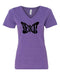 Ladies Relaxed V-neck Butterfly - Triblend Orchid-Ladies-Detroit Shirt Company