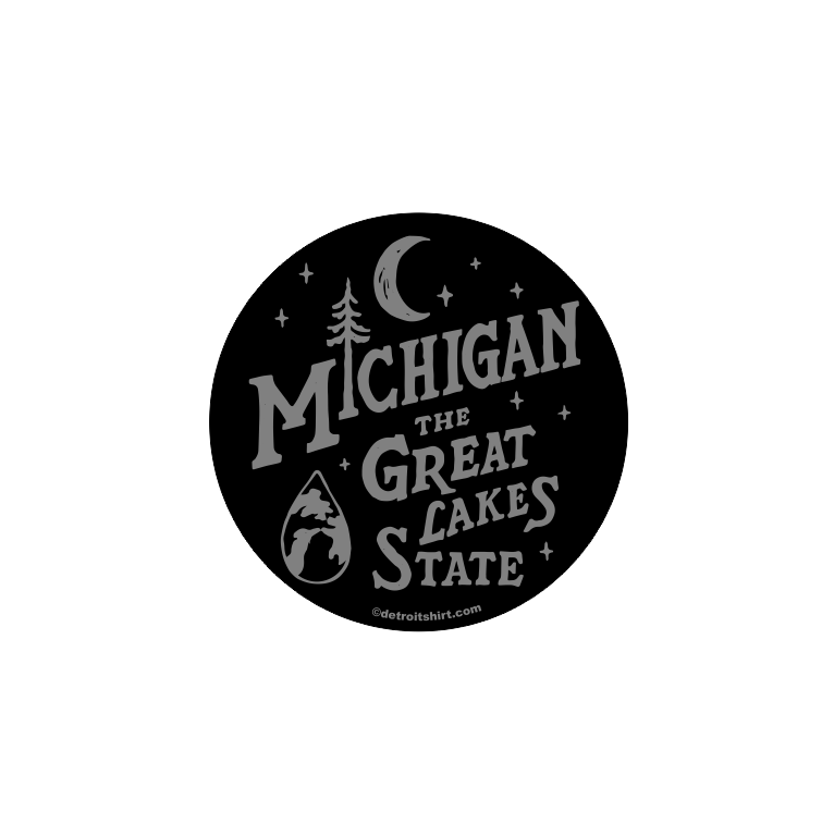 Sticker - Michigan Vintage Font