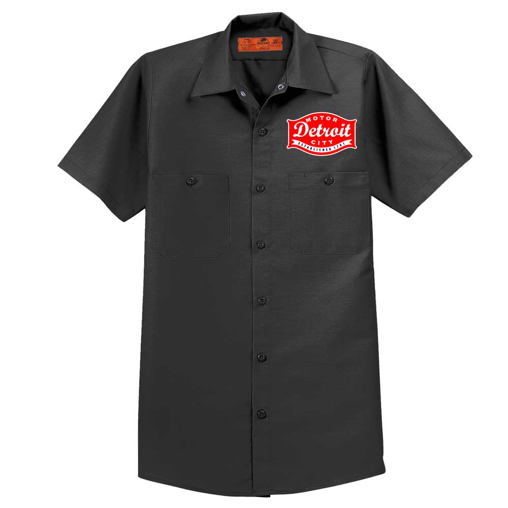 Mens Detroit Buckle Mechanic Shirt - Charcoal