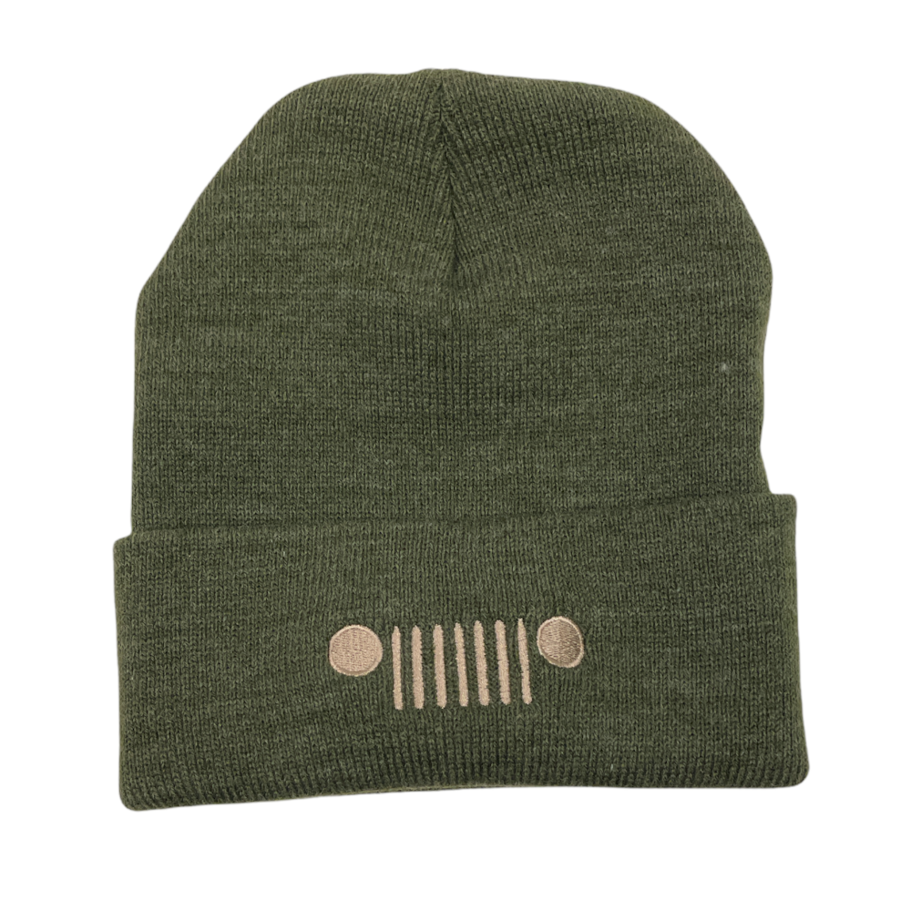 Hat - Jeep Grille Flip Knit - Army Green