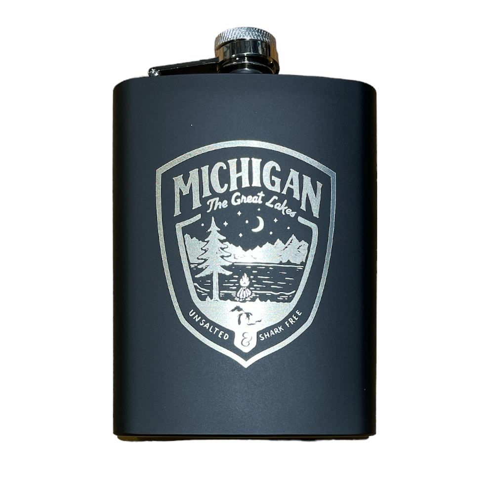 Flask - Michigan Shield