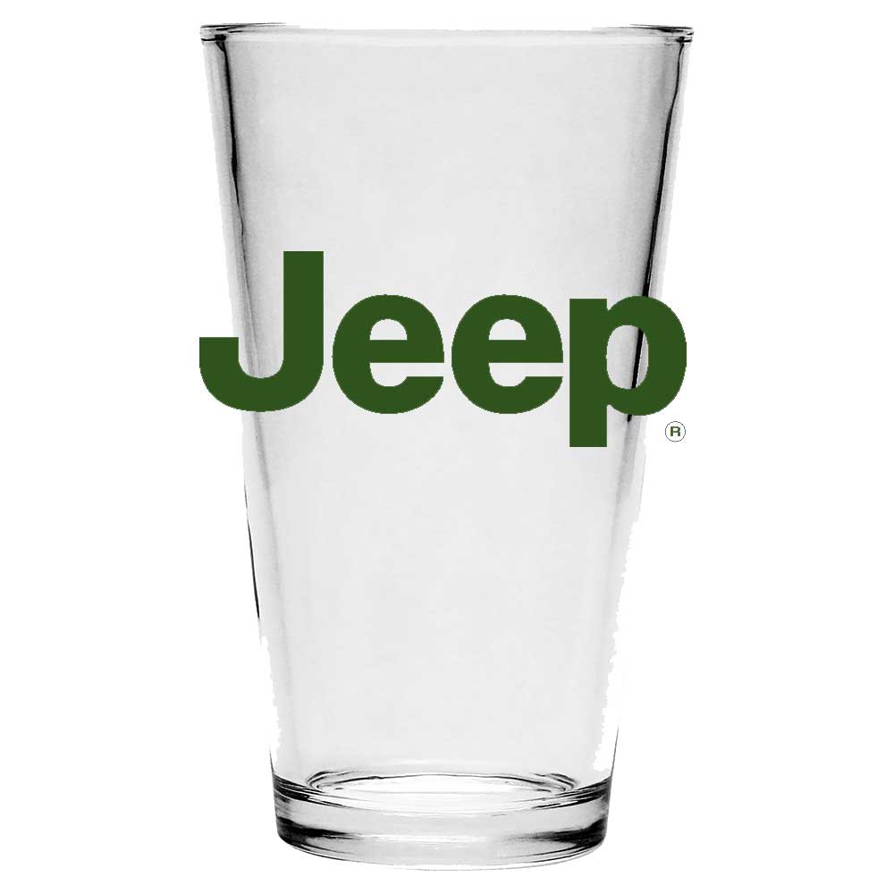 Pint Glass - Jeep Text (Jeep Green)