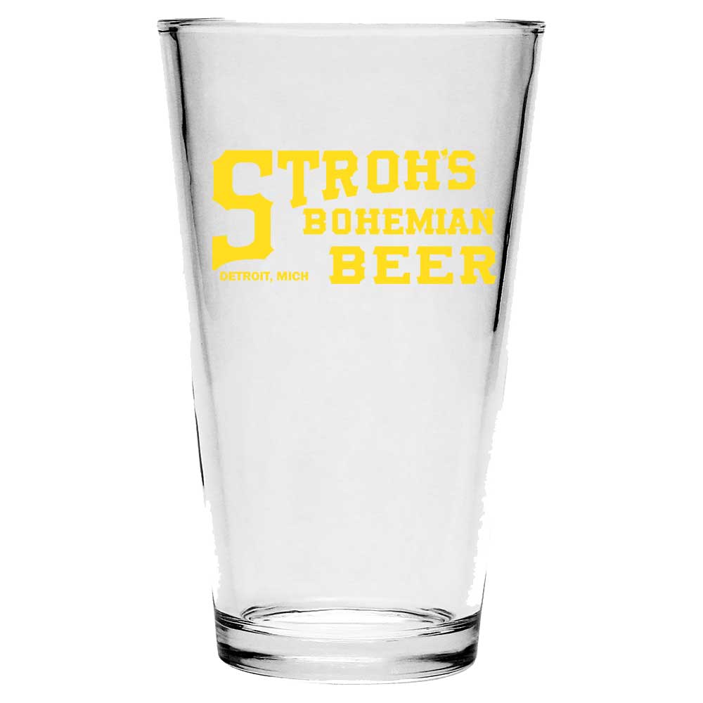 Pint Glass - Stroh's Crate