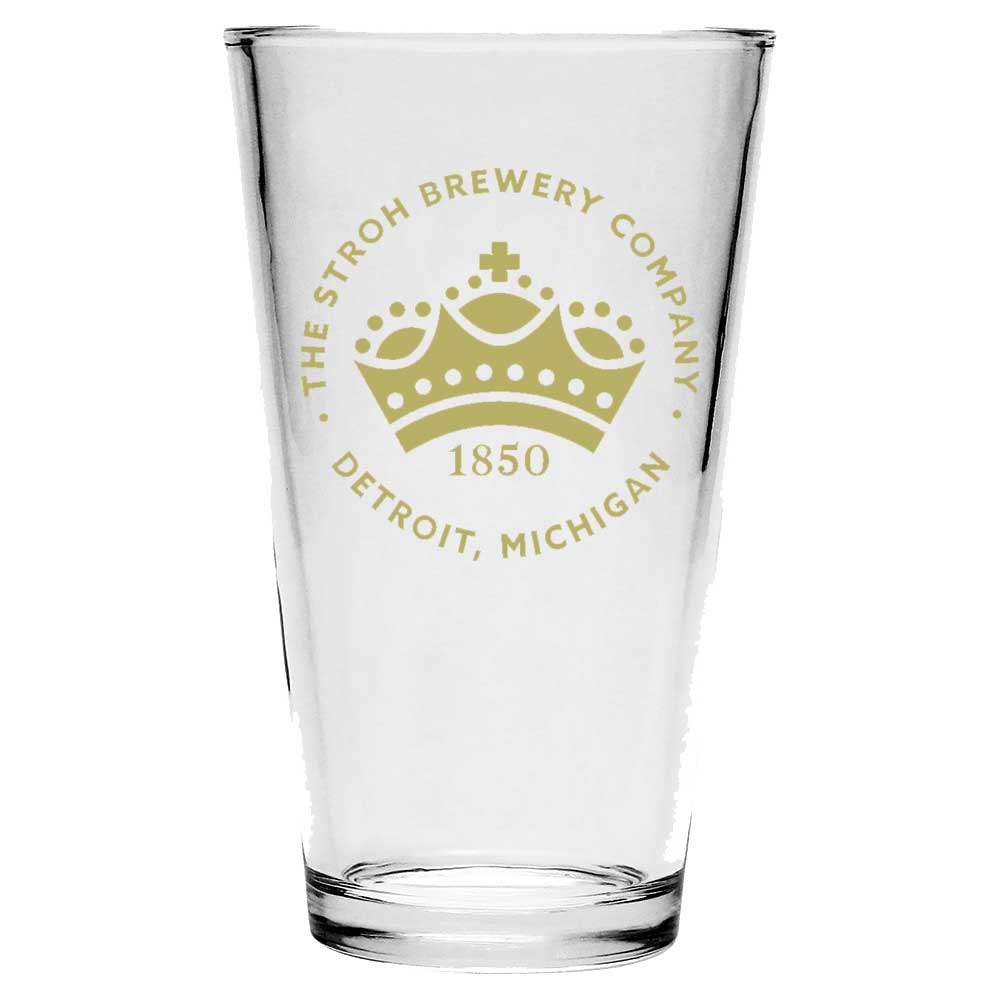 Pint Glass - Stroh's Crown