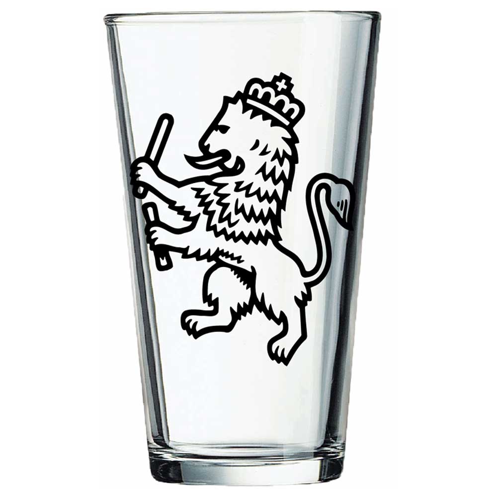 Pint Glass - Stroh's Lion
