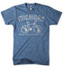 Mens Michigan Bike T-shirt (Heather Lake Blue) | Detroit Shirt Co.