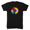 Unisex/Mens Detroit Rainbow T-shirt (Black)