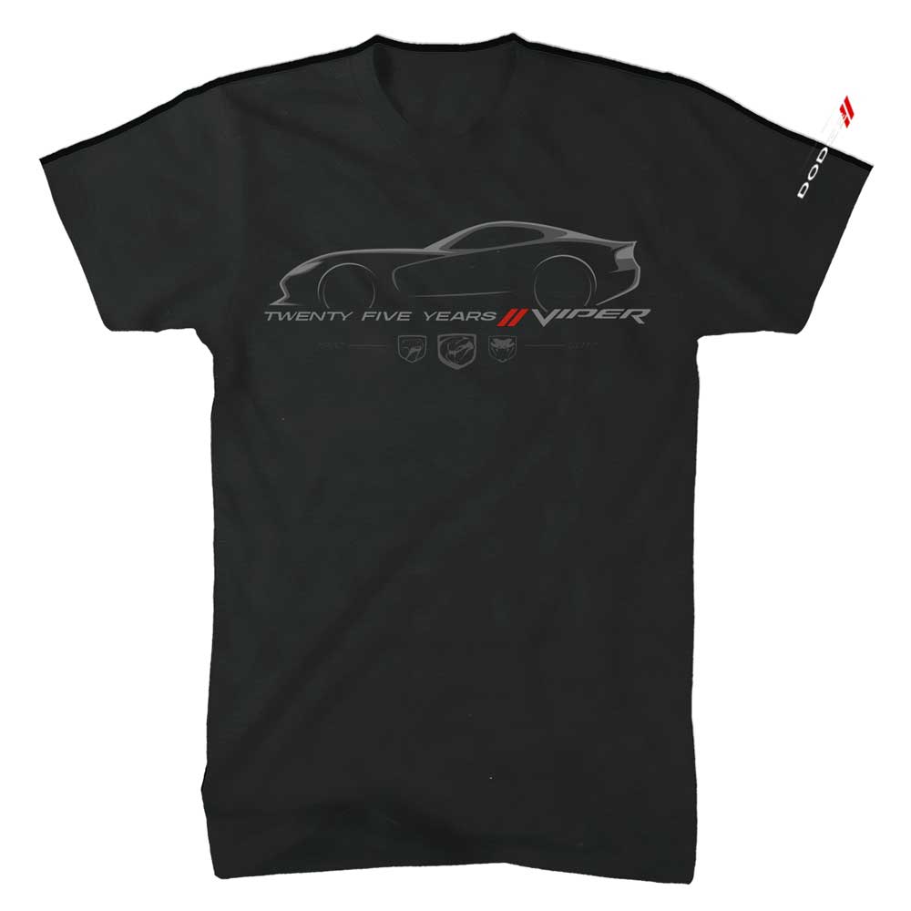 Mens Dodge Viper 25 Years T-shirt (Black)