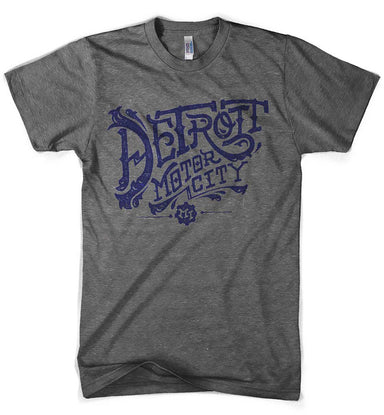 Mens Triblend Detroit Vintage Font T-shirt (Grey) | Detroit Shirt Co.