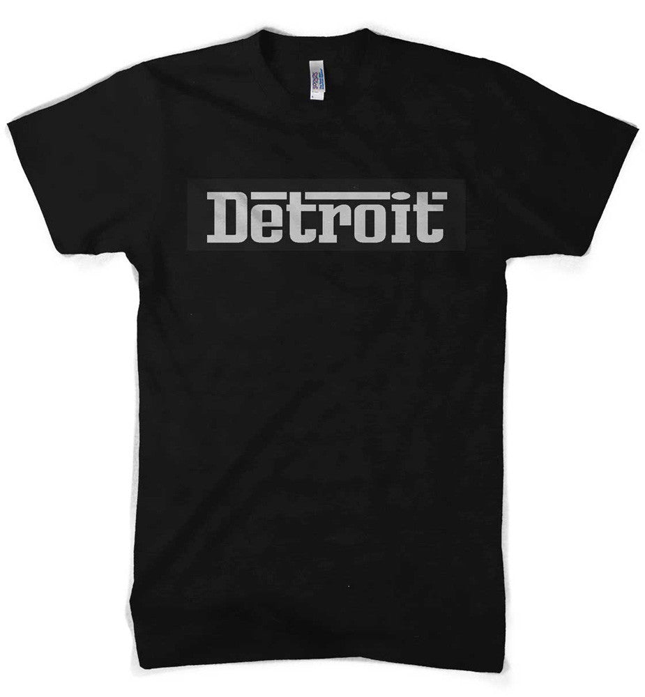 Mens T-Shirt Detroit Grigio (Black)