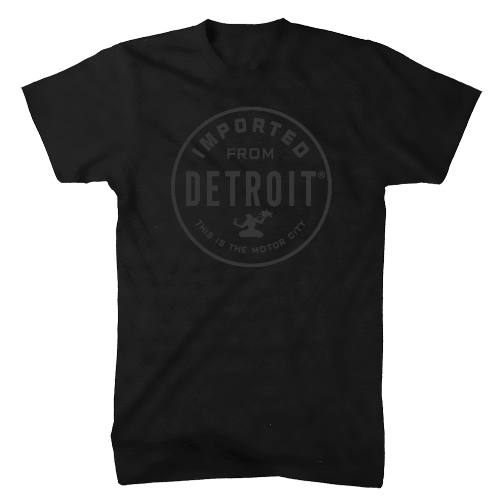 Mens Imported From Detroit Circle T-shirt - Black