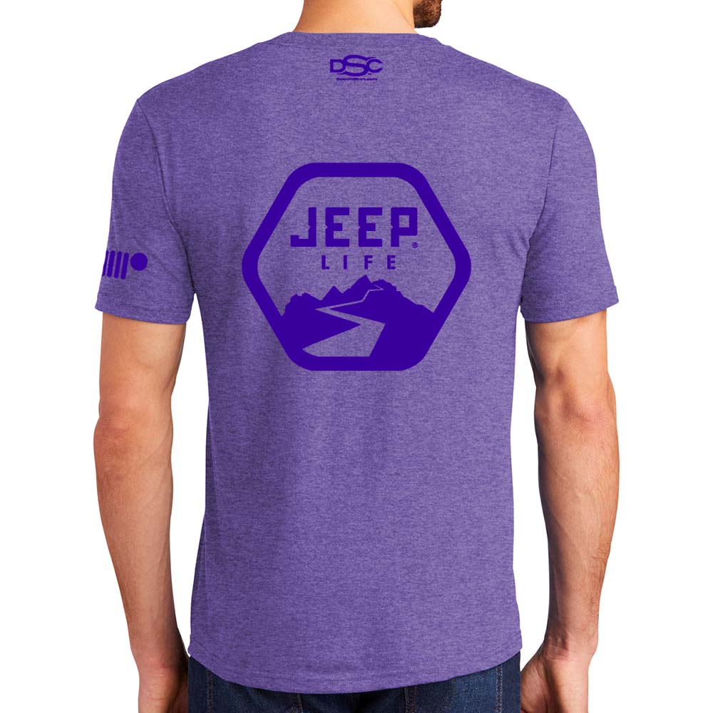 Mens Jeep® Life Purple Tone Triblend T-Shirt