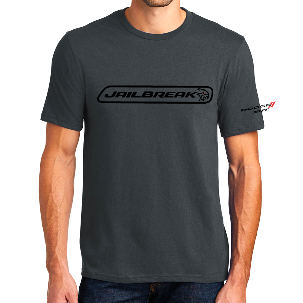 Mens Dodge SRT Hellcat JAILBREAK T-shirt - Charcoal