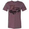 Mens Jeep® TJ Wrangler - LDD Series - Triblend Burgundy T-Shirt