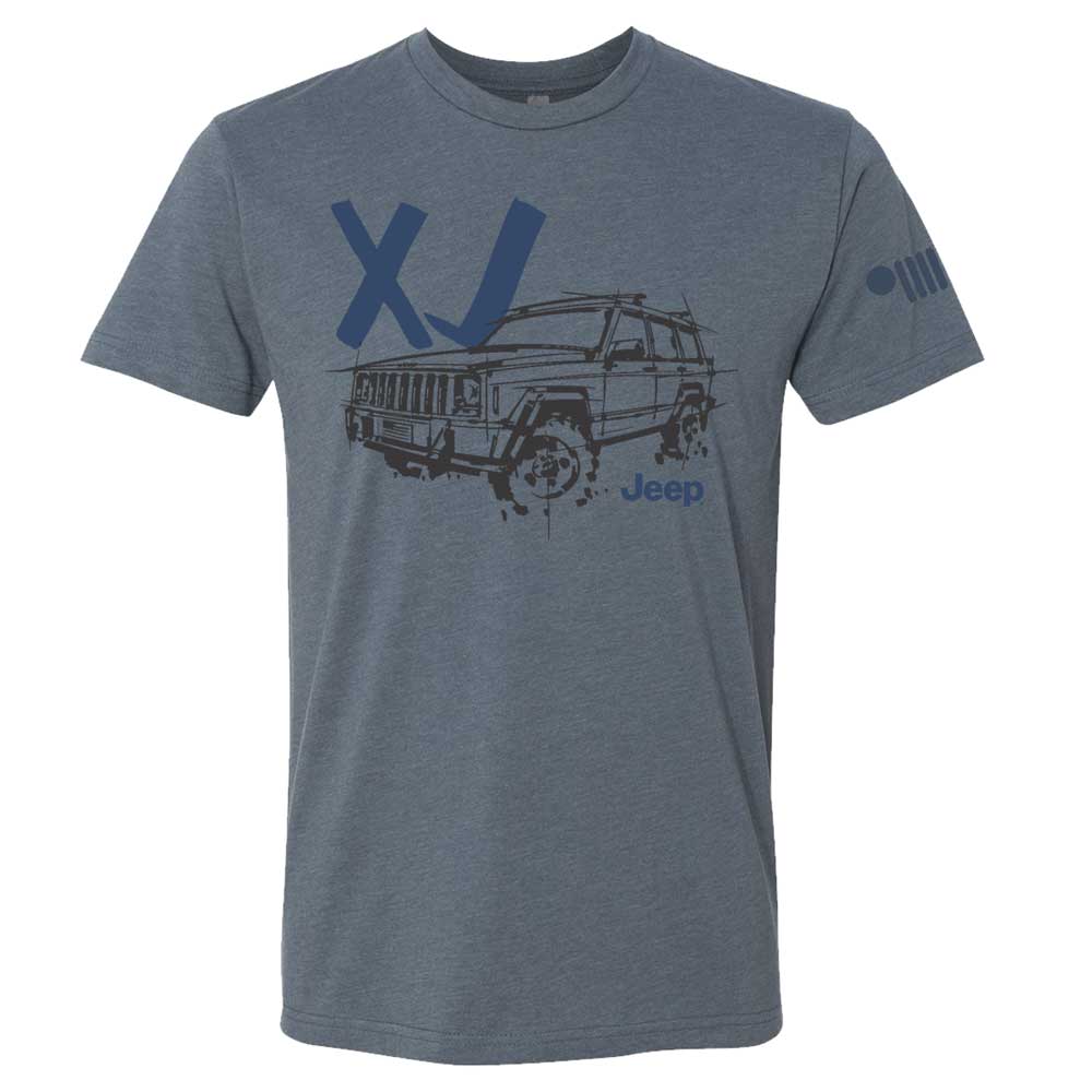 Mens Jeep® Cherokee XJ - LDD Series - Triblend Indigo T-Shirt