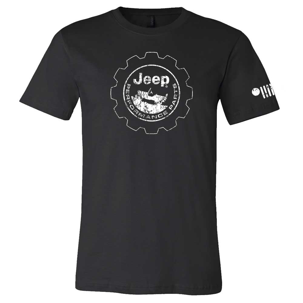 Mens Jeep® Performance Distressed Logo T-Shirt - Black